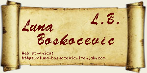 Luna Boškoćević vizit kartica